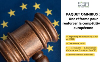 Paquet Omnibus :  Une réforme pour renforcer la compétitivité européenne